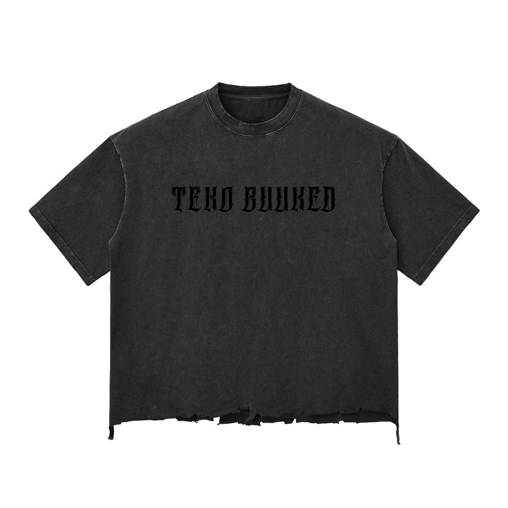 Snow Wash Raw-Hem Boxy T-shirt