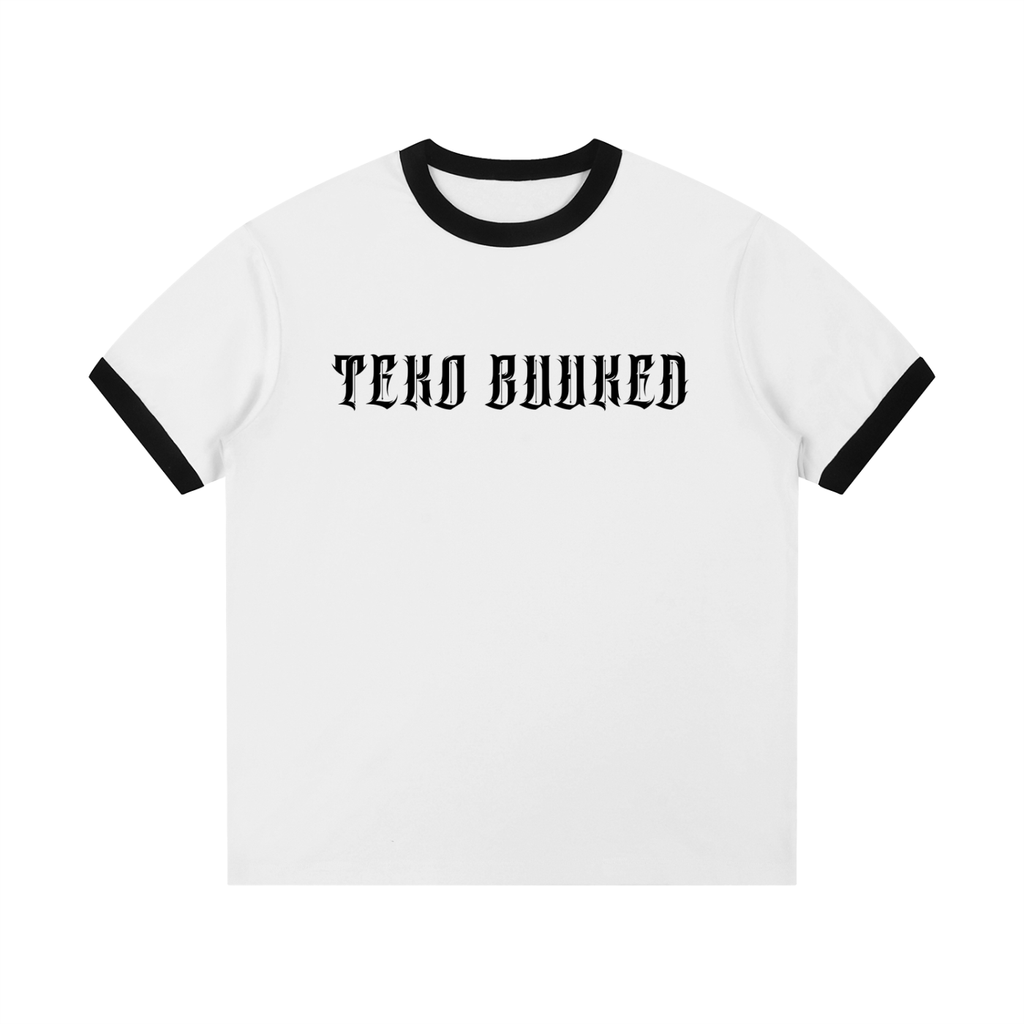 Contrast Edge Ribbed Crewneck T-Shirt
