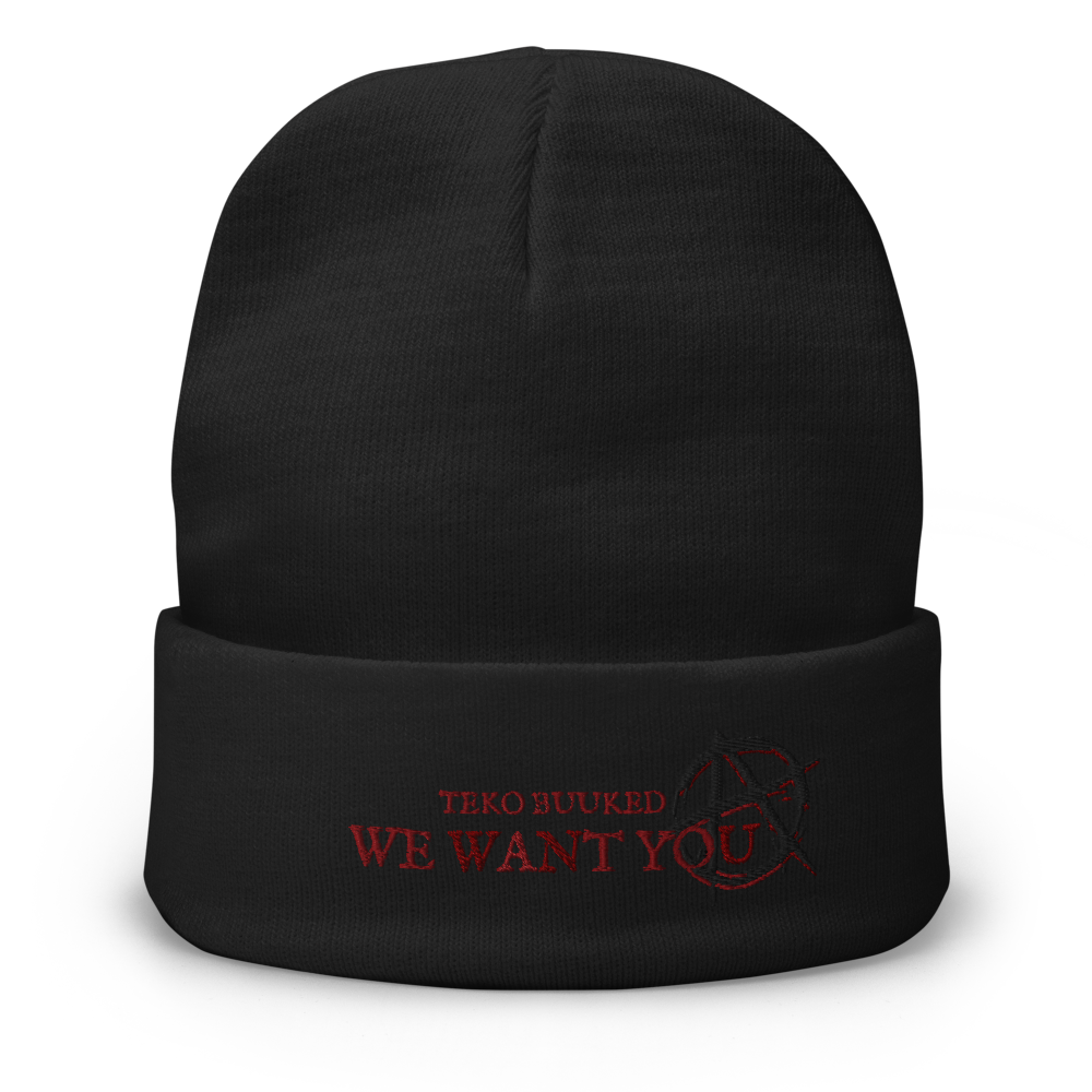 We Want You embroidered Beanie